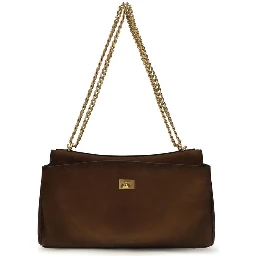 Brown Suede Leather Shoulder Bag