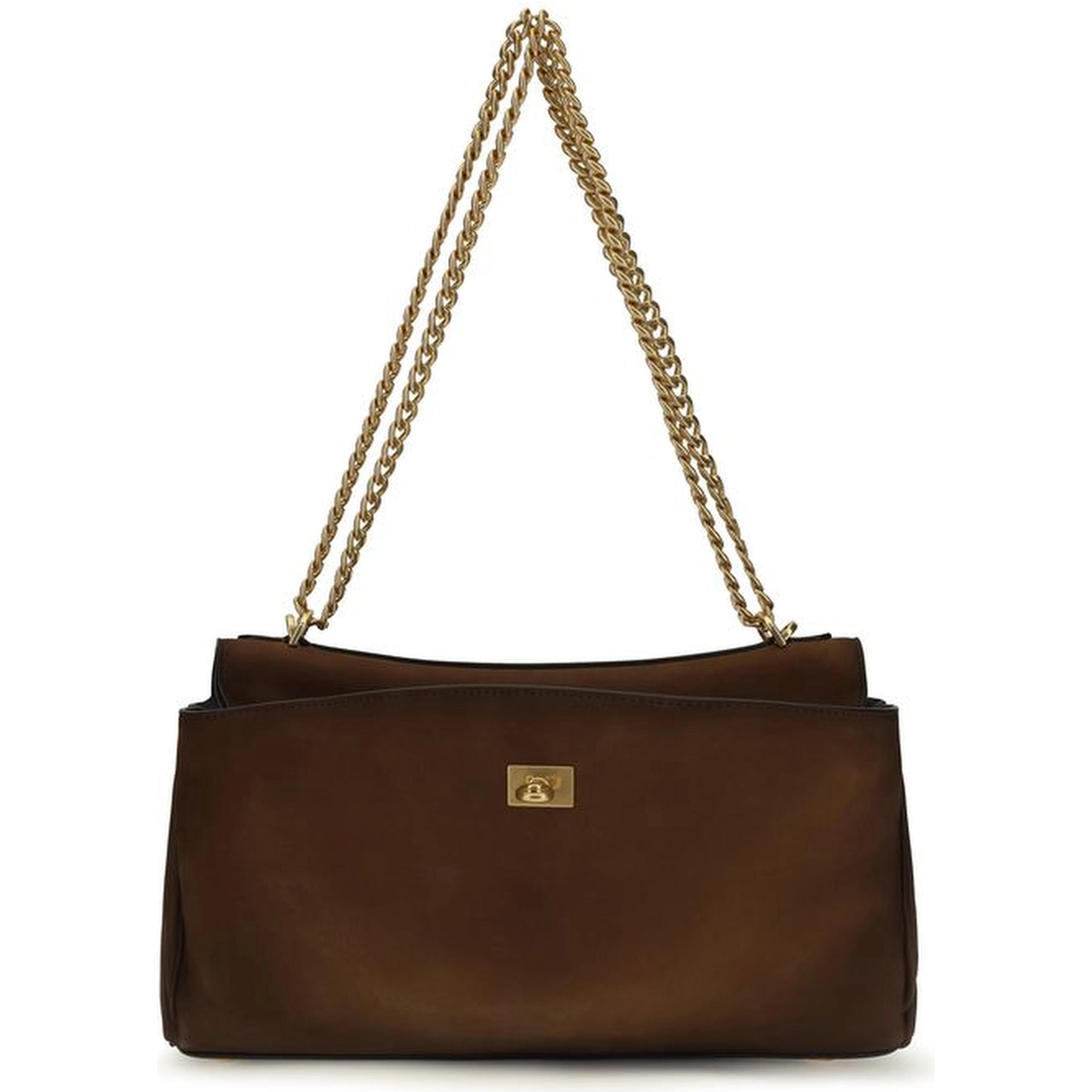Brown Suede Leather Shoulder Bag