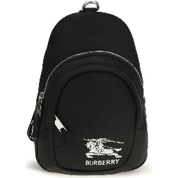Black Fabric Shoulder Bag