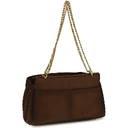 Brown Suede Leather Shoulder Bag