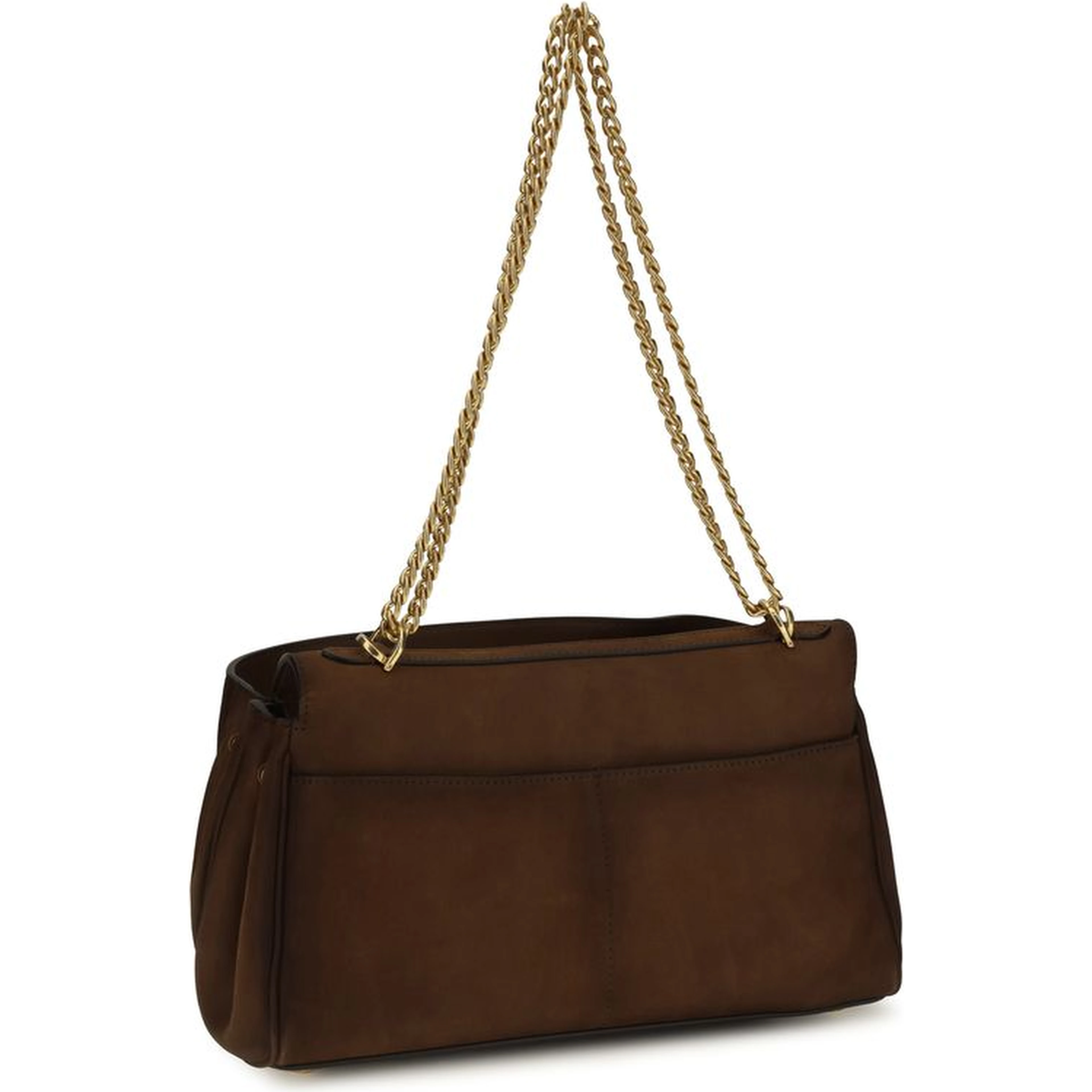 Brown Suede Leather Shoulder Bag