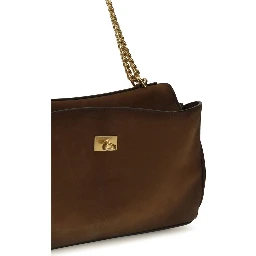 Brown Suede Leather Shoulder Bag