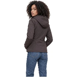 Brown Polyester Full-Length Jacket