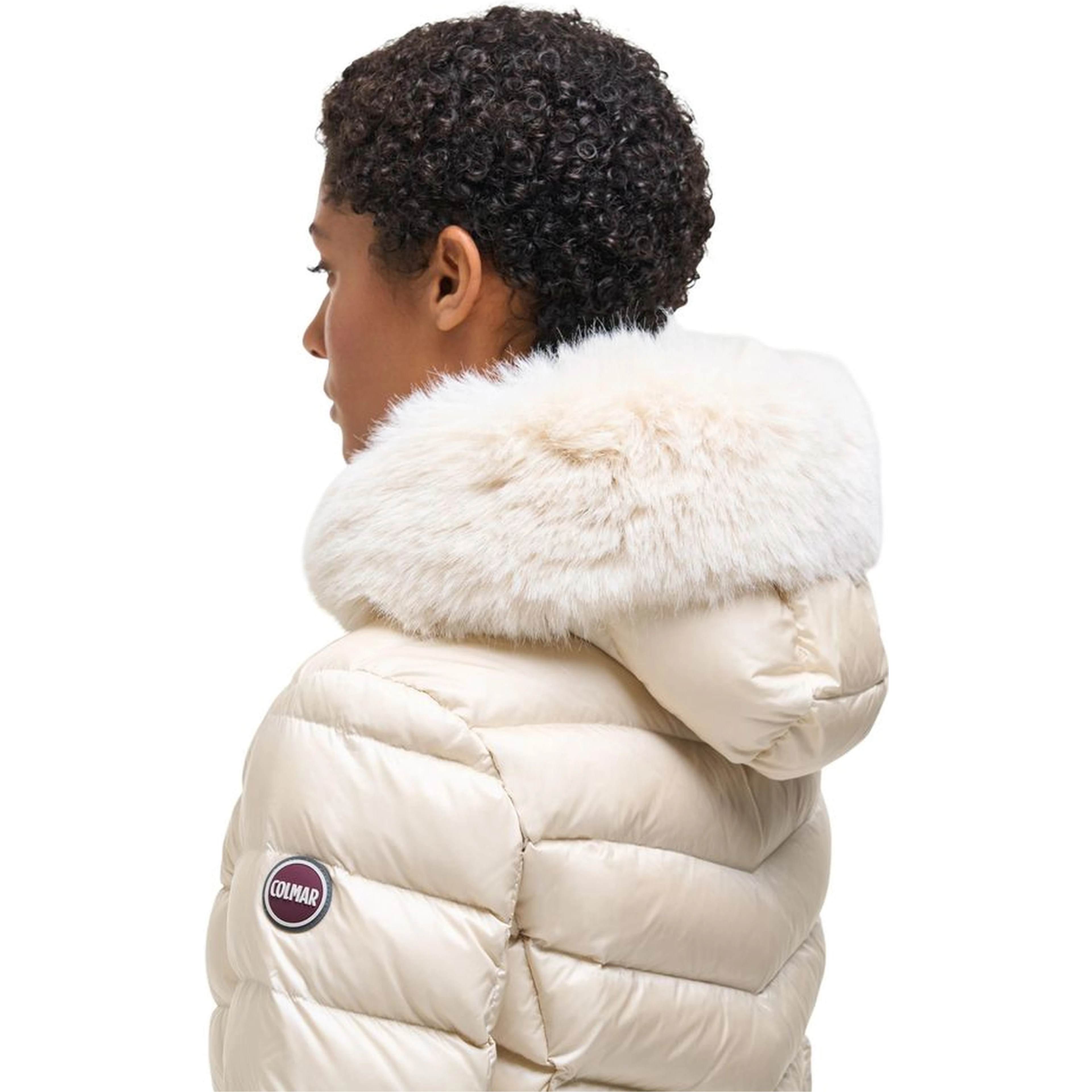 Beige Polyamide Full-Length Jacket