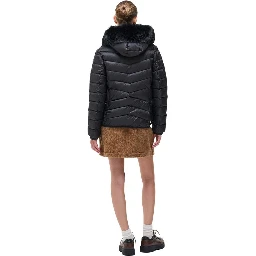 Black Polyamide Full-Length Jacket