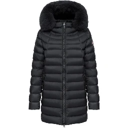 Black Polyamide Full-Length Jacket