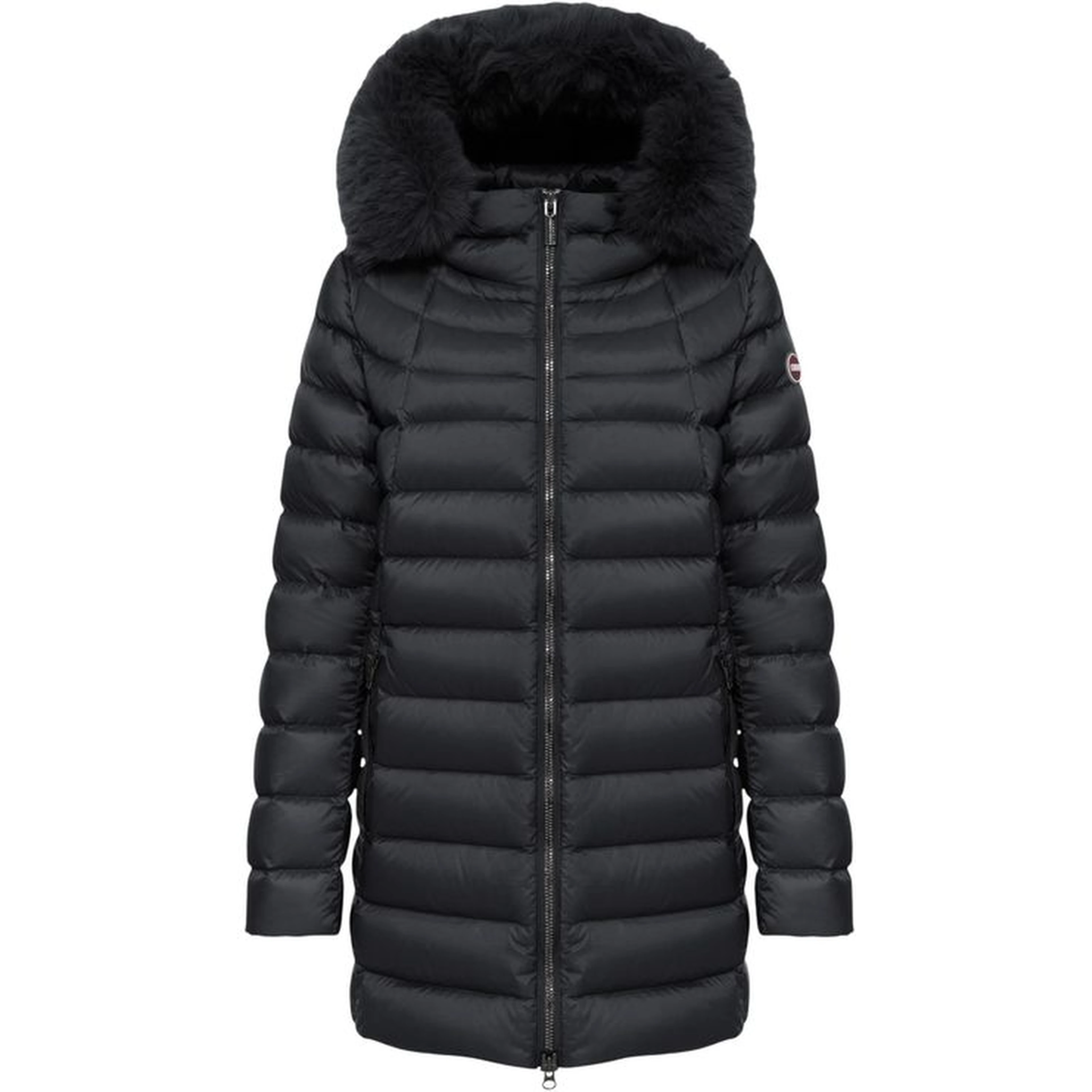 Black Polyamide Full-Length Jacket